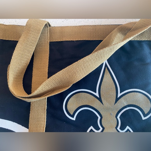 NFL Women’s New Orleans Saint’s Canvas Tote Bag Size: W 19” x H 13” x 5.5 D - Picture 3 of 4